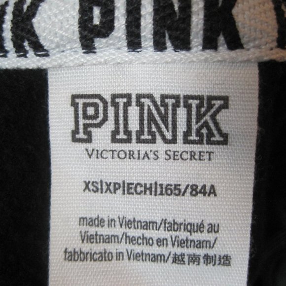 VICTORIA’S SECRET PINK brand, black/grey/white/silver color pullover. Size XS - Picture 7 of 8